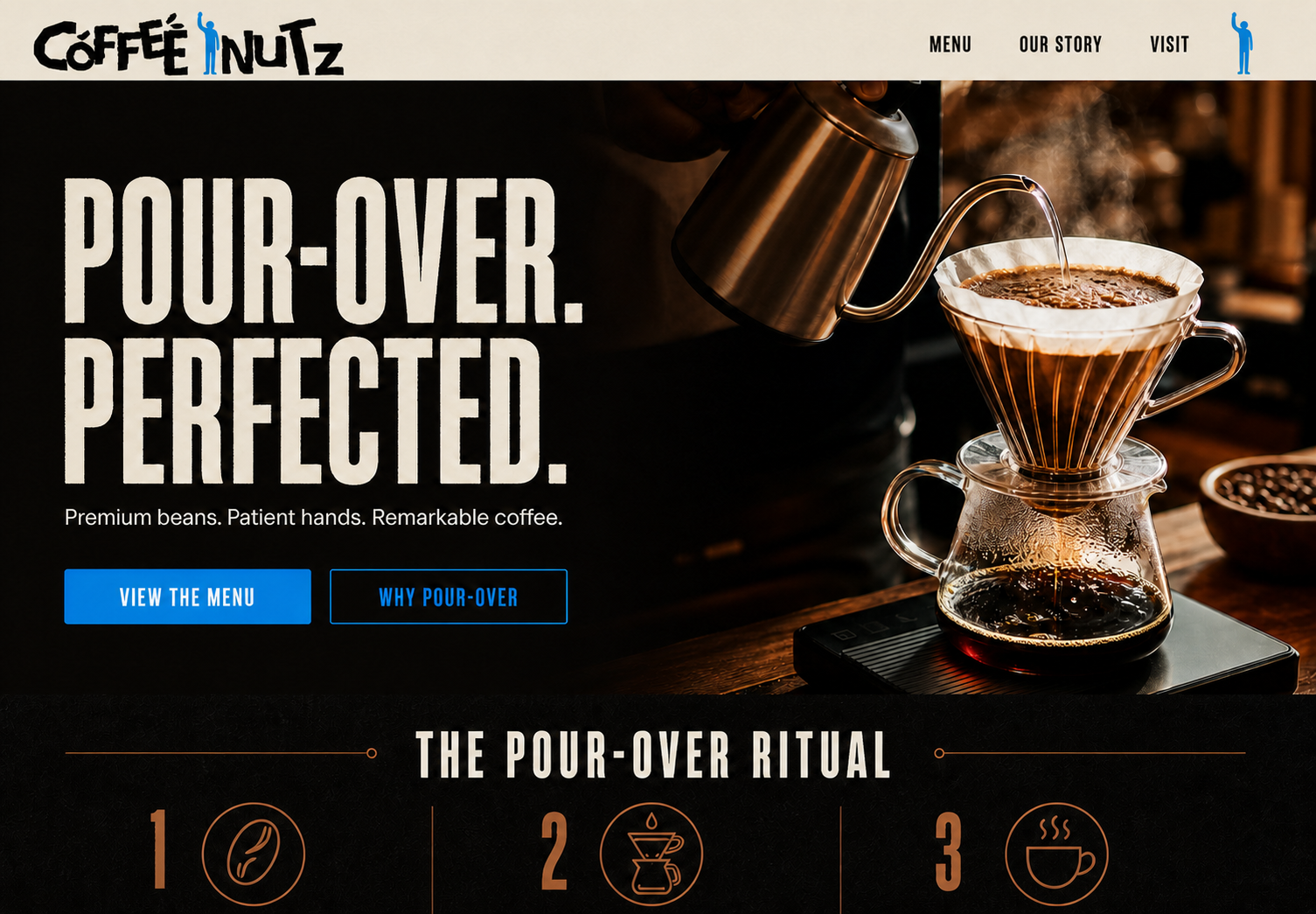 Pour-Over Theatre homepage preview