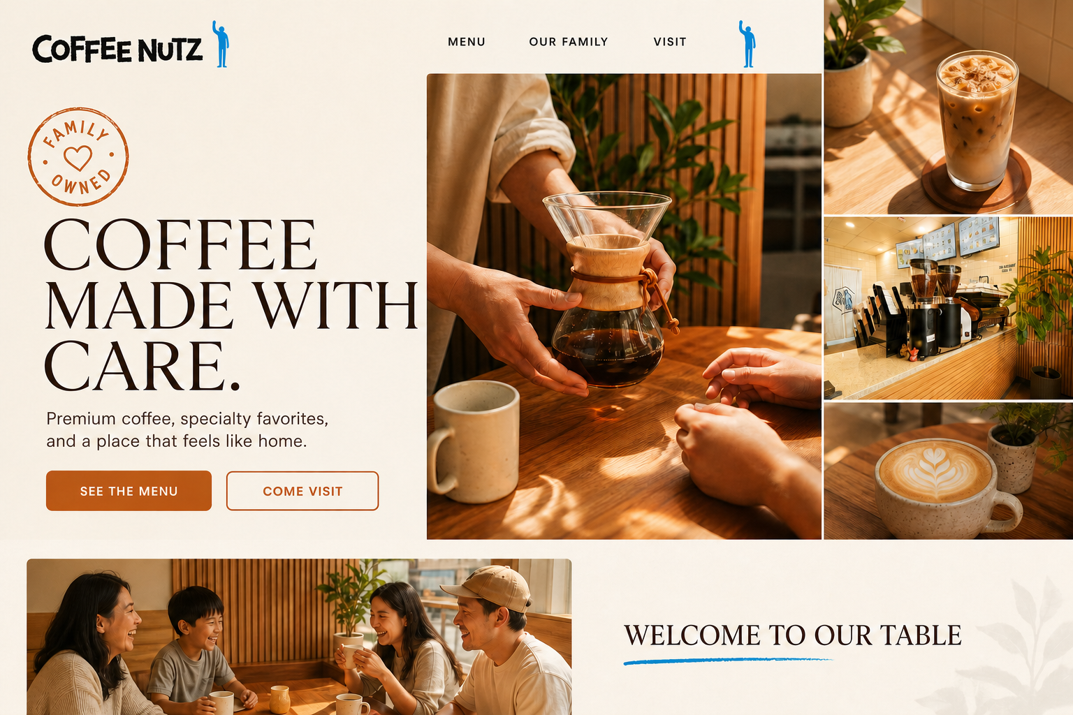 The Family Table homepage preview